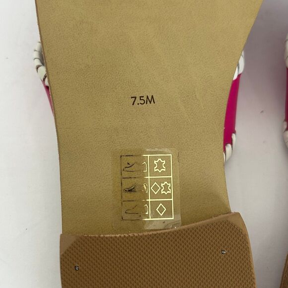 Jack Rogers Flat Sandals Women’s Size 7.5M Color Magenta Pink and White - Picture 9 of 10